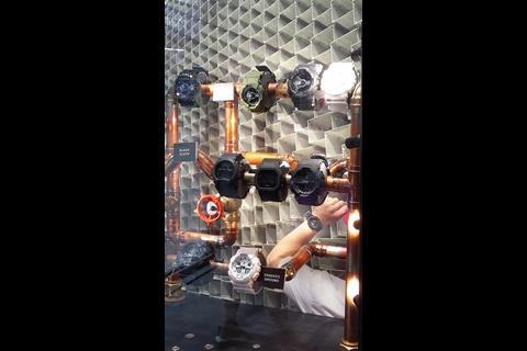 G Shock Carnaby display case close up